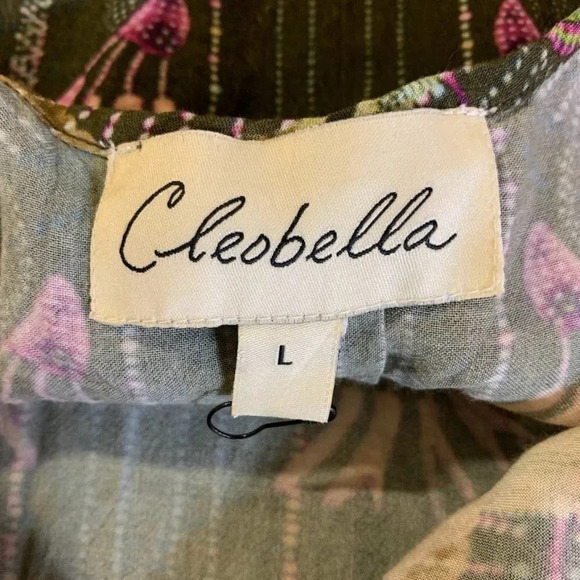 Cleobella Women's Kate Adjustable Strap Boho Print Fringe Dress Size L - Picture 7 of 14